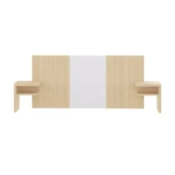TEMAHOME Têtes De Lit Tête De Lit Placage Blanc Et Chêne Clair 13 TEMAHOME Têtes De Lit Tête De Lit Placage Blanc Et Chêne Clair -Tables De Chevet Soldes tete de lit placage blanc et chene clair 4