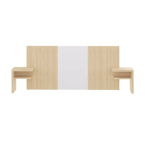 TEMAHOME Têtes De Lit Tête De Lit Placage Blanc Et Chêne Clair 3 TEMAHOME Têtes De Lit Tête De Lit Placage Blanc Et Chêne Clair