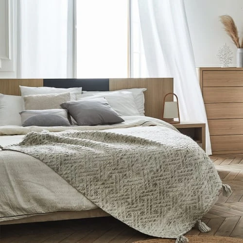 TEMAHOME Têtes De Lit Tête De Lit Placage Gris Anthracite Et Chêne Clair 4 TEMAHOME Têtes De Lit Tête De Lit Placage Gris Anthracite Et Chêne Clair – Image 2