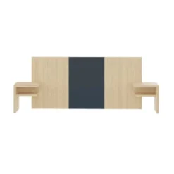 TEMAHOME Têtes De Lit Tête De Lit Placage Blanc Et Chêne Clair 12 TEMAHOME Têtes De Lit Tête De Lit Placage Blanc Et Chêne Clair -Tables De Chevet Soldes tete de lit placage gris anthracite et chene clair 6