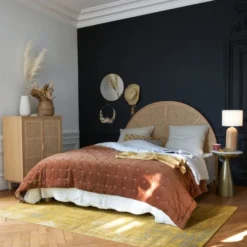 Maisons Du Monde Têtes De Lit Tête De Lit Ronde 140/160 Cannage En Rotin -Tables De Chevet Soldes tete de lit ronde 140 160 cannage en rotin 1000 9 15 219734 5