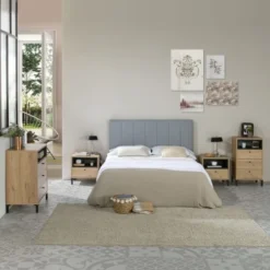 HOMN Têtes De Lit Tête De Lit Tapissée 140x60 Cm Couleur Gris, 8 Cm D'épaisseur 9 HOMN Têtes De Lit Tête De Lit Tapissée 140x60 Cm Couleur Gris, 8 Cm D'épaisseur -Tables De Chevet Soldes tete de lit tapissee 140x60 cm couleur gris 8 cm d epaisseur 7