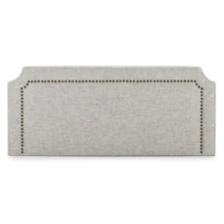 HOMN Têtes De Lit Tête De Lit Tapissée 140x60 Cm Gris, Clous En Marron 11 HOMN Têtes De Lit Tête De Lit Tapissée 140x60 Cm Gris, Clous En Marron -Tables De Chevet Soldes tete de lit tapissee 140x60 cm gris clous en marron 3