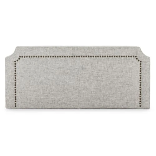 HOMN Têtes De Lit Tête De Lit Tapissée 140x60 Cm Gris, Clous En Marron 6 HOMN Têtes De Lit Tête De Lit Tapissée 140x60 Cm Gris, Clous En Marron – Image 4