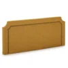 HOMN Têtes De Lit Tête De Lit Tapissée 140x60 Cm Moutarde, Clous En Marron 2 HOMN Têtes De Lit Tête De Lit Tapissée 140x60 Cm Moutarde, Clous En Marron -Tables De Chevet Soldes tete de lit tapissee 140x60 cm moutarde clous en marron 2