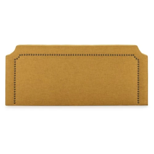 HOMN Têtes De Lit Tête De Lit Tapissée 140x60 Cm Moutarde, Clous En Marron 6 HOMN Têtes De Lit Tête De Lit Tapissée 140x60 Cm Moutarde, Clous En Marron – Image 4