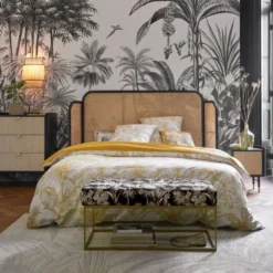 Maisons Du Monde Têtes De Lit Tête De Lit Vintage 140/160 En Bois De Frêne Massif Et Cannage En Rotin -Tables De Chevet Soldes tete de lit vintage 140 160 en bois de frene massif et cannage en rotin 1000 1 24 219743 5